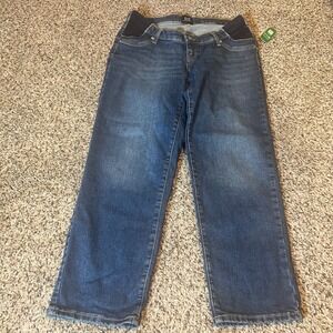GAP Maternity Jeans Blue Wash Cropped Straight‎ Leg Size 29/8 Short